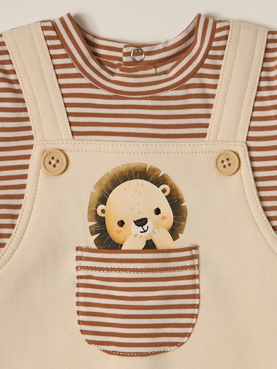 IANA newborn girl onesie in stretch cotton_2