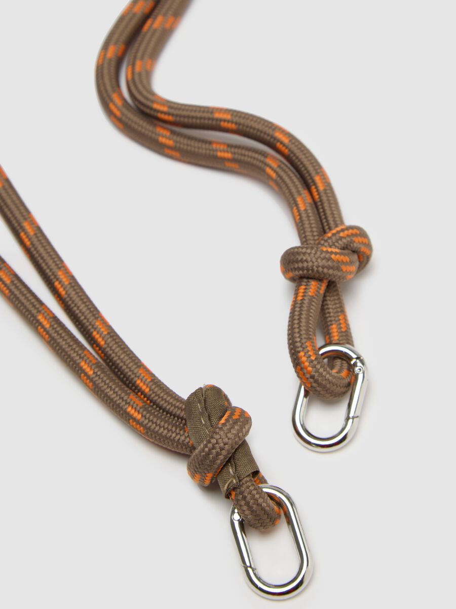Braided brown rope with orange details_1
