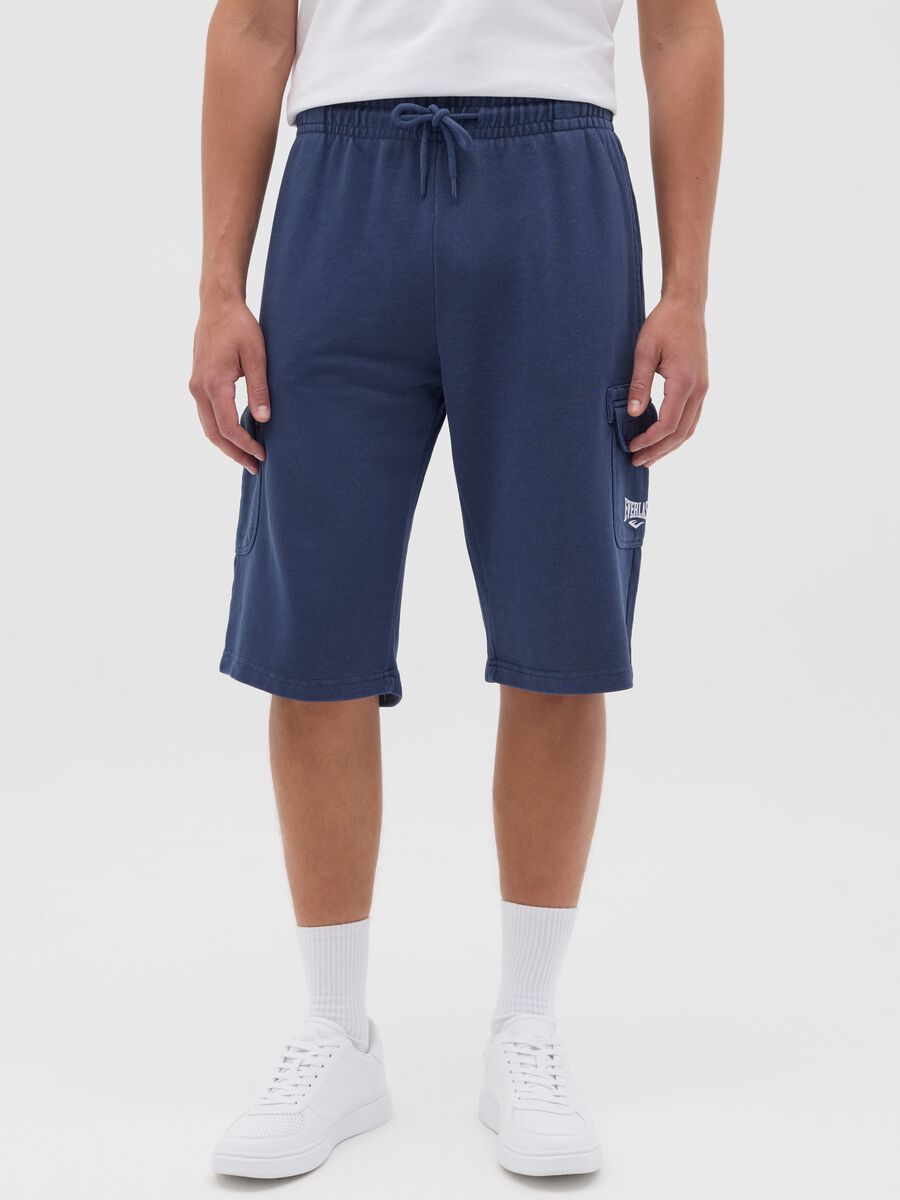 Blue Everlast cargo shorts in cotton blend_1