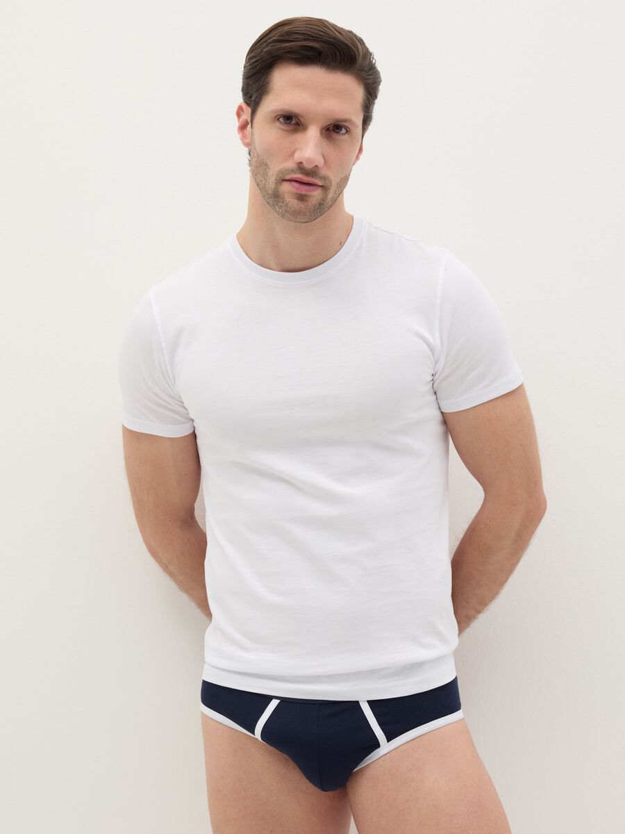 Stretch briefs with contrasting details_0