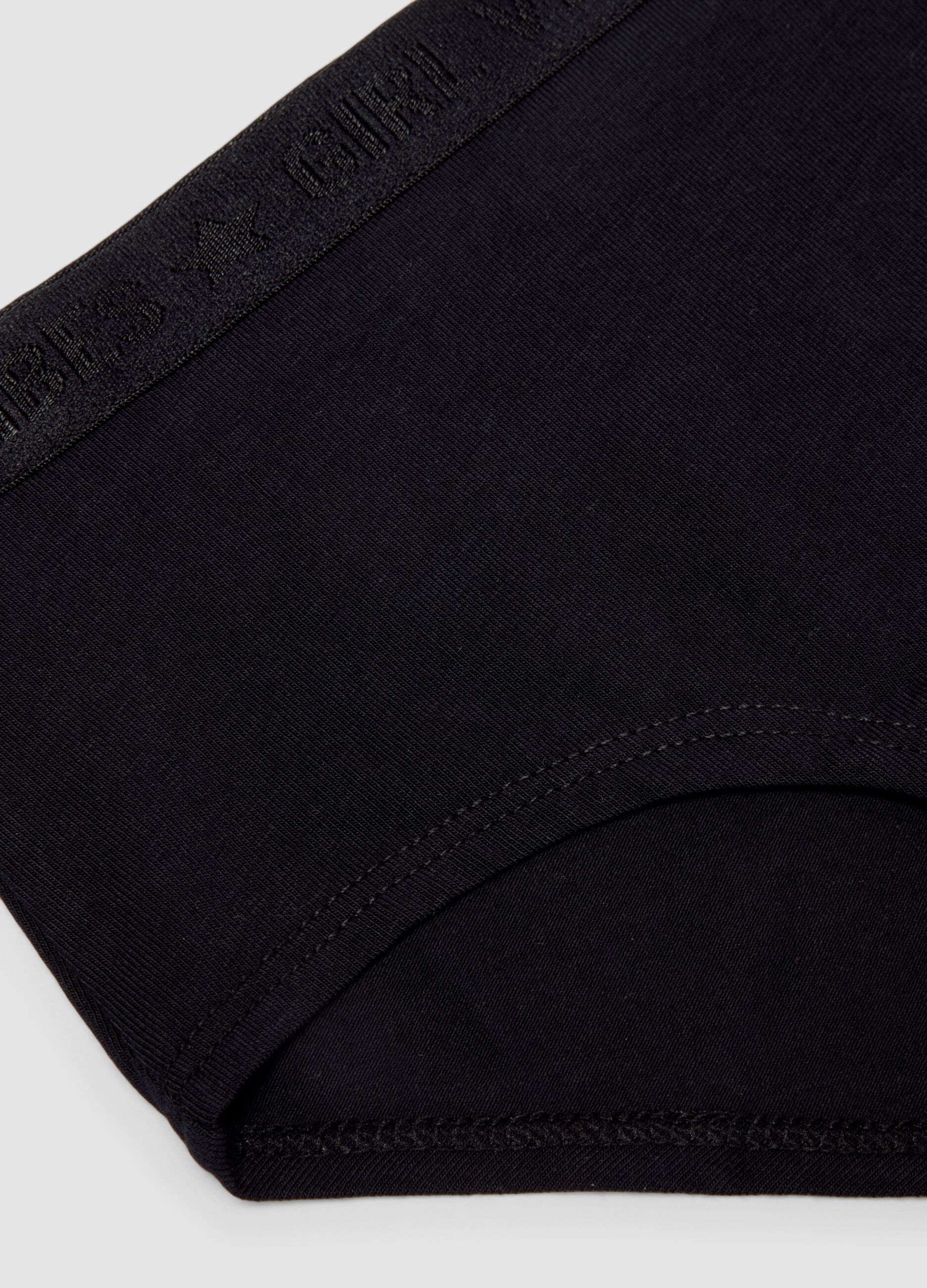 Slip culotte nere in cotone organico elasticizzato