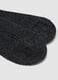 Grey ribbed socks in wool, viscose and stretch cashmere_1