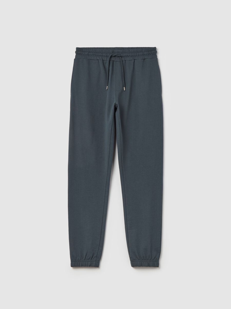 Fleece joggers with drawstring_4
