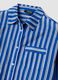 Blue striped pure cotton kaftan_1