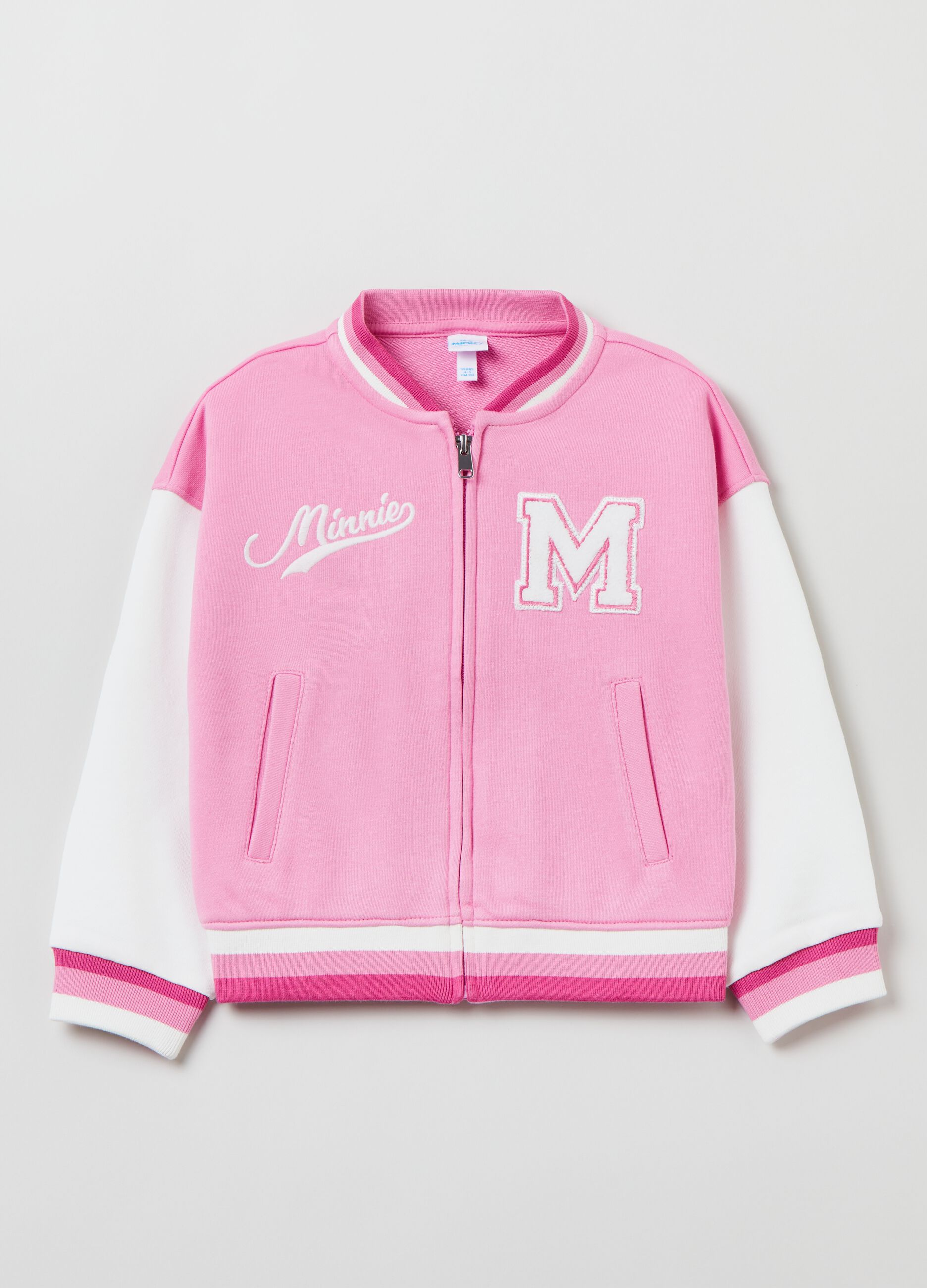 Full-zip varsity con stampa Minnie