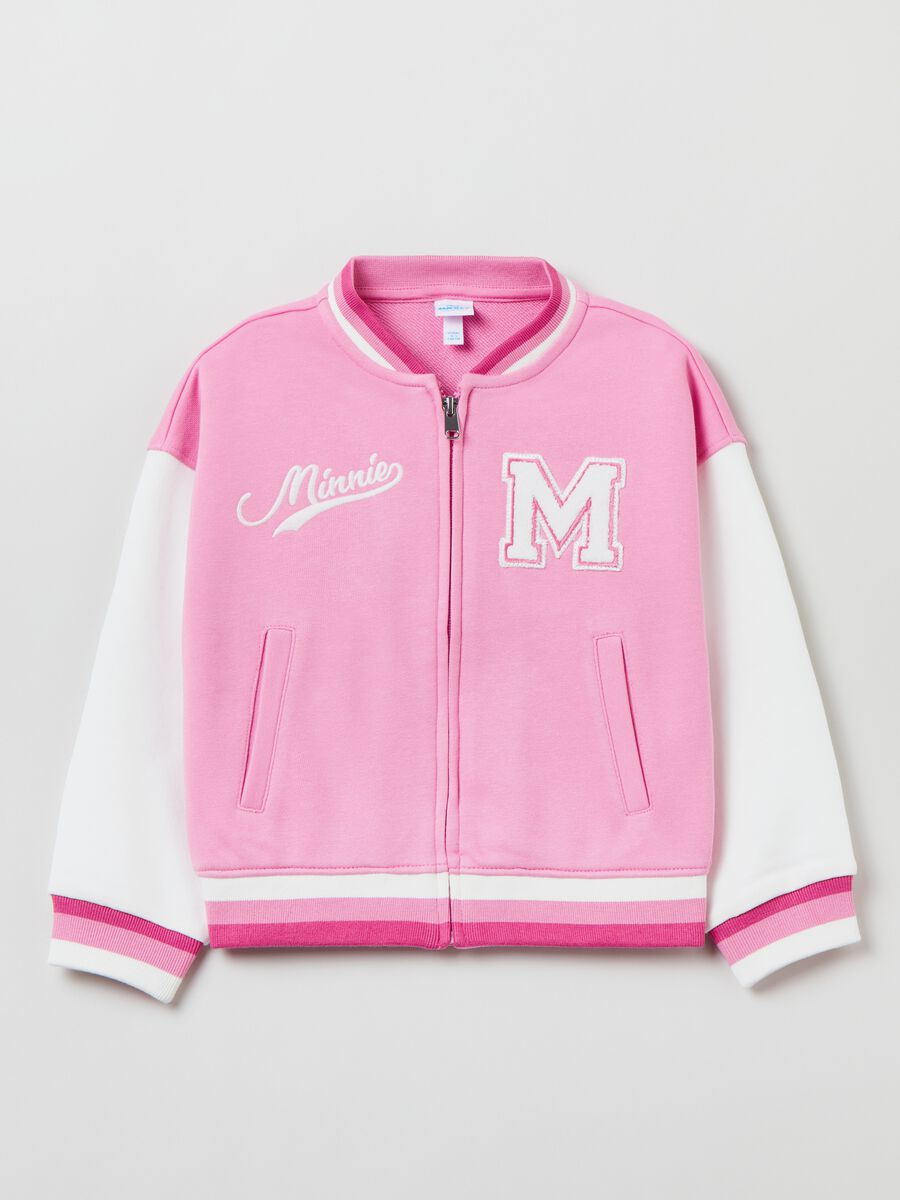 Full-zip varsity con stampa Minnie_0