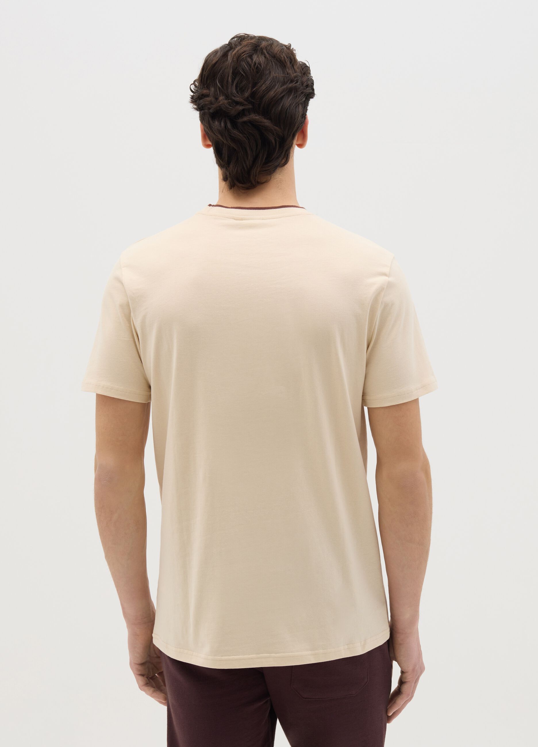 Cotton T-shirt with logo print