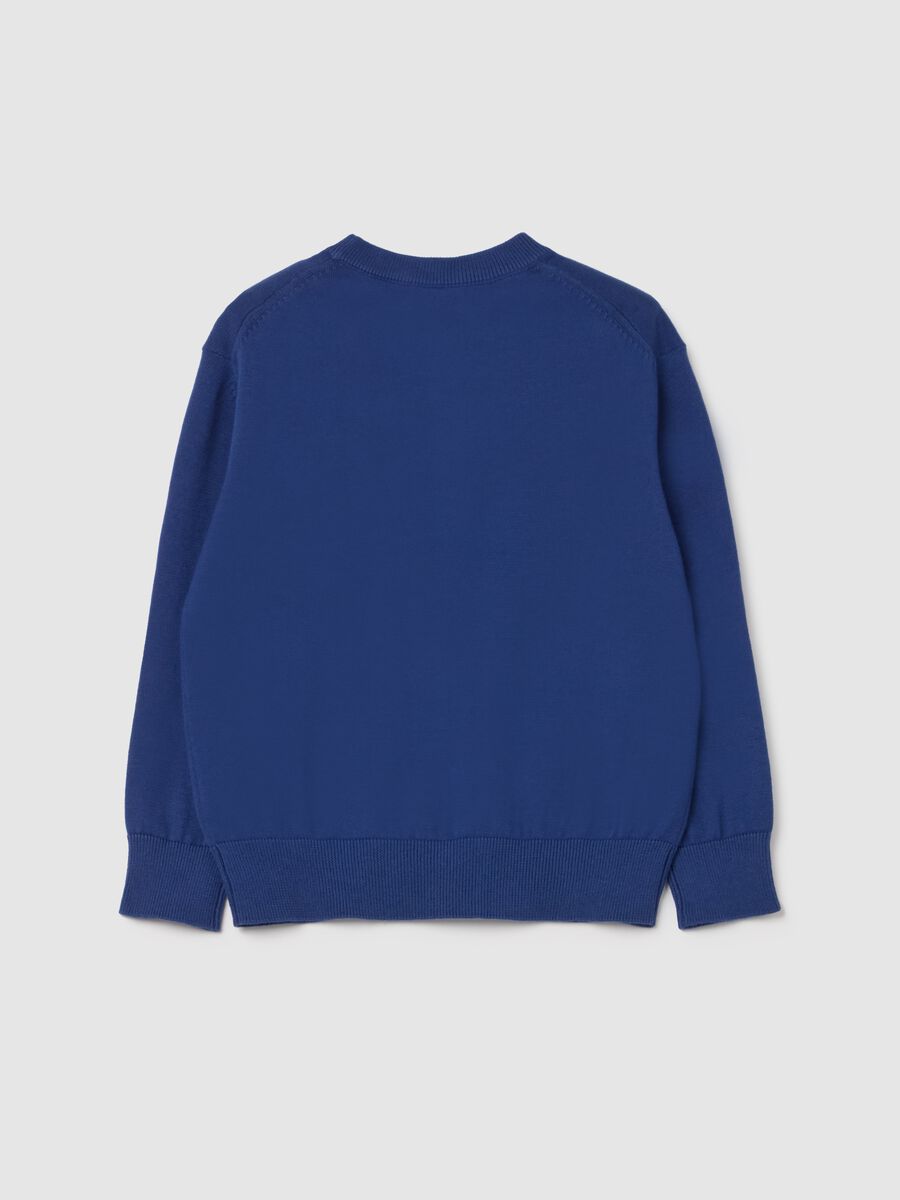 Solid colour cotton pullover_1