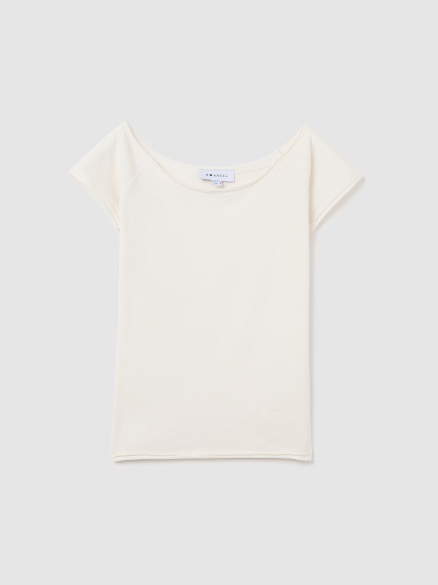 Fitted White Cotton Stretch T-shirt B.Angel_4