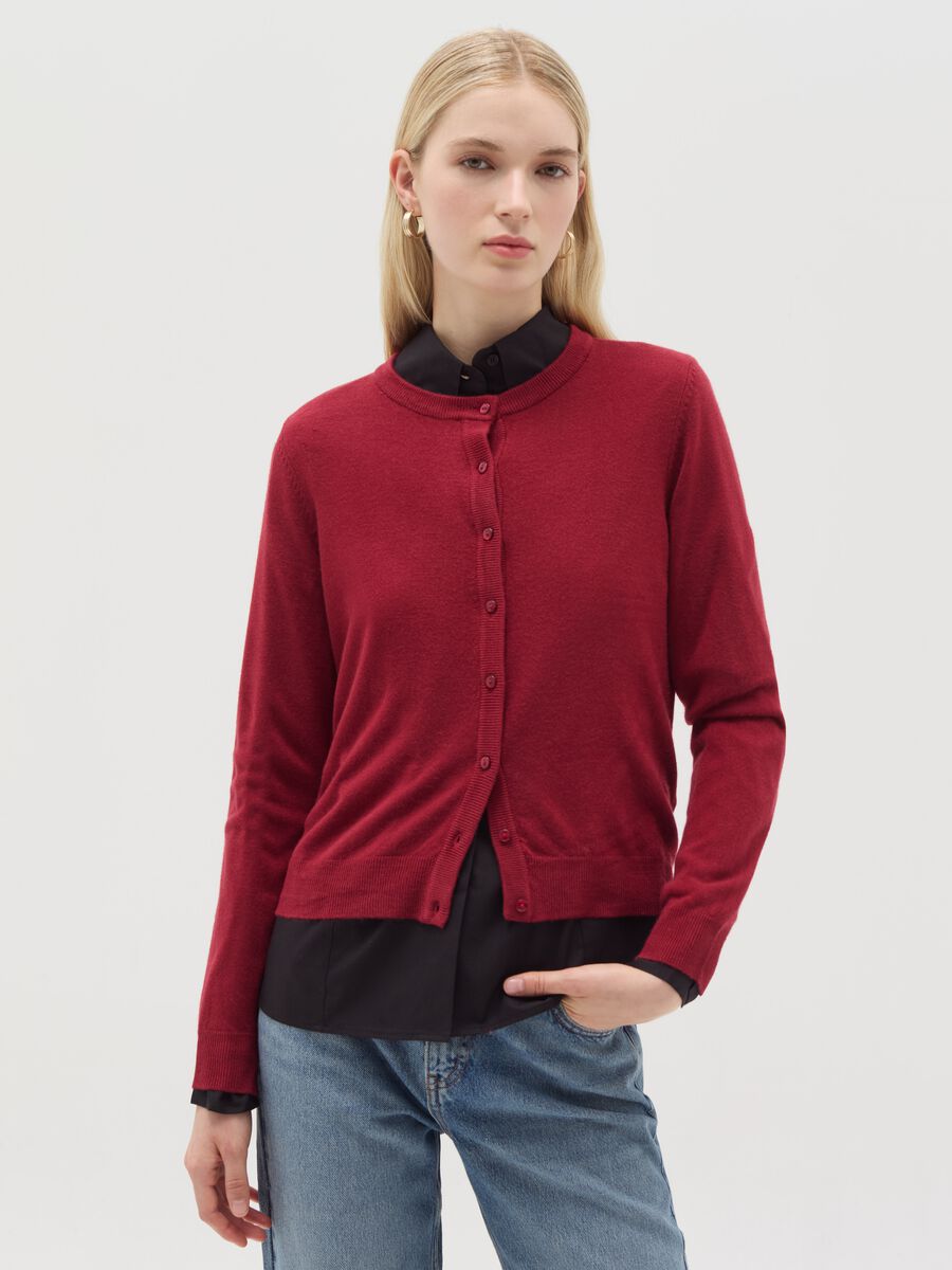 Cardigan con scollo rotondo_0