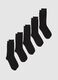 Black cotton blend sock multipack_0