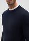 Blue Cotton Blend Regular Fit Jumper_3