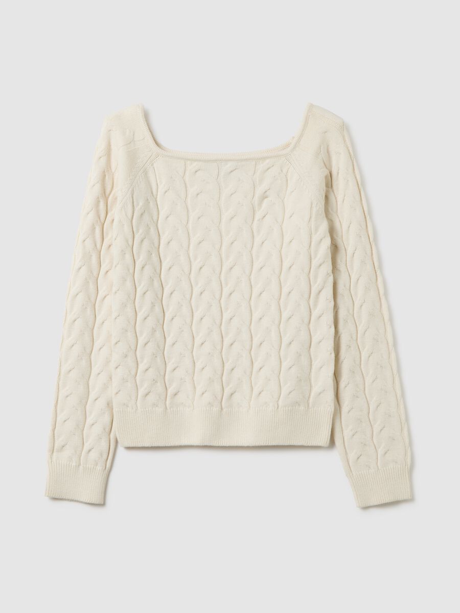 Fitted beige blend pullover_4