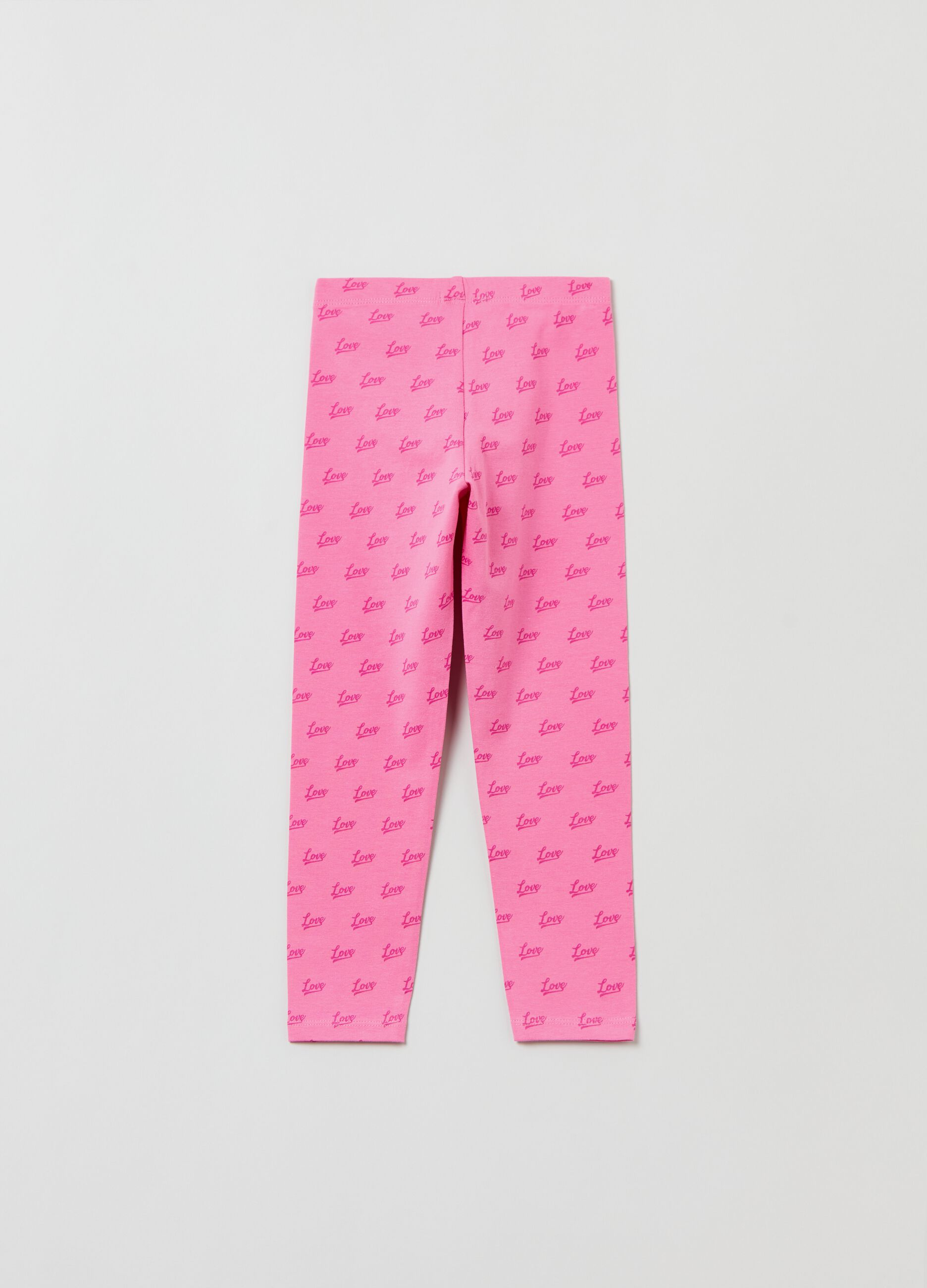 Leggings in cotone stretch con stampa