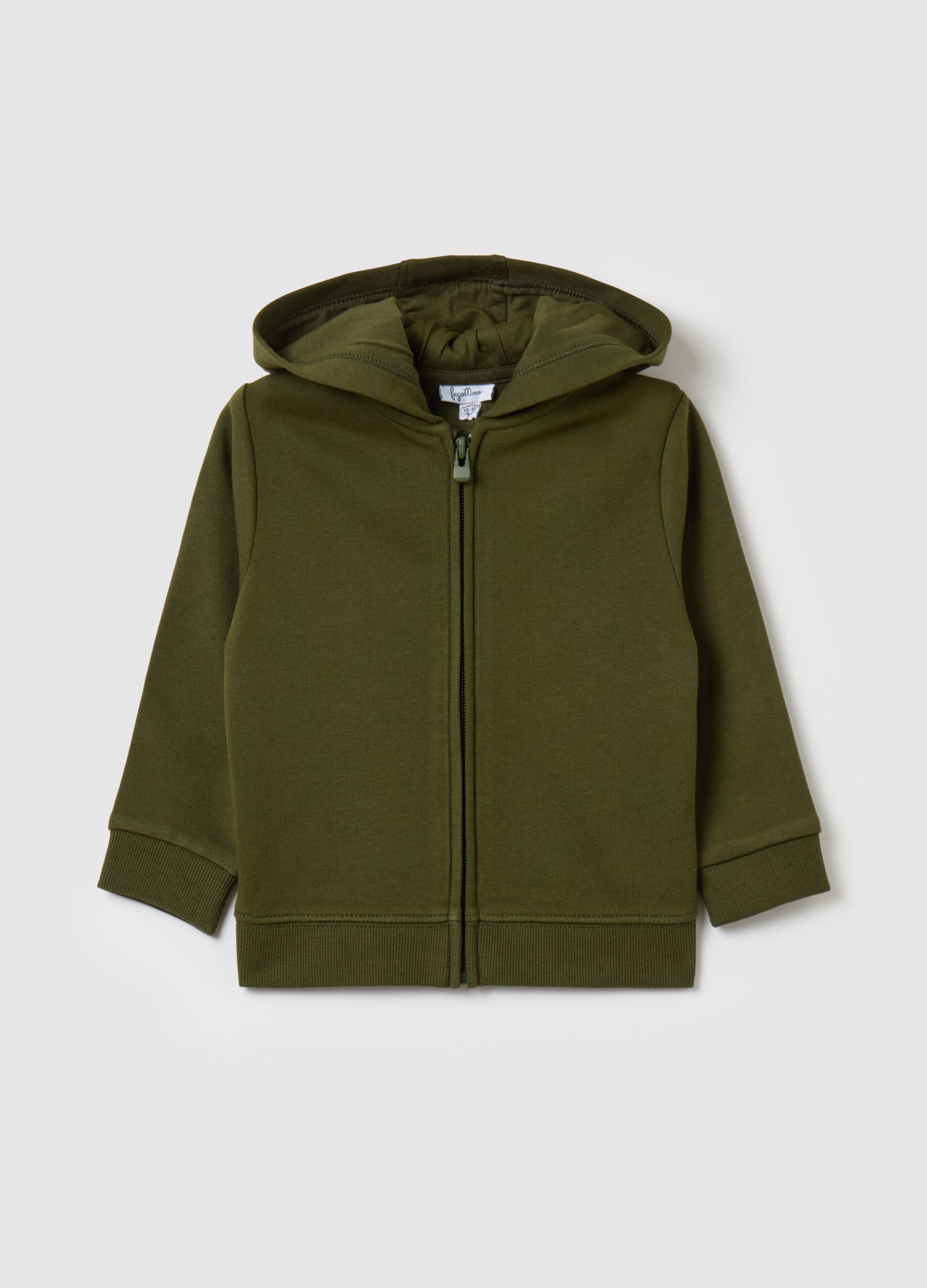 Full-zip plush hoodie