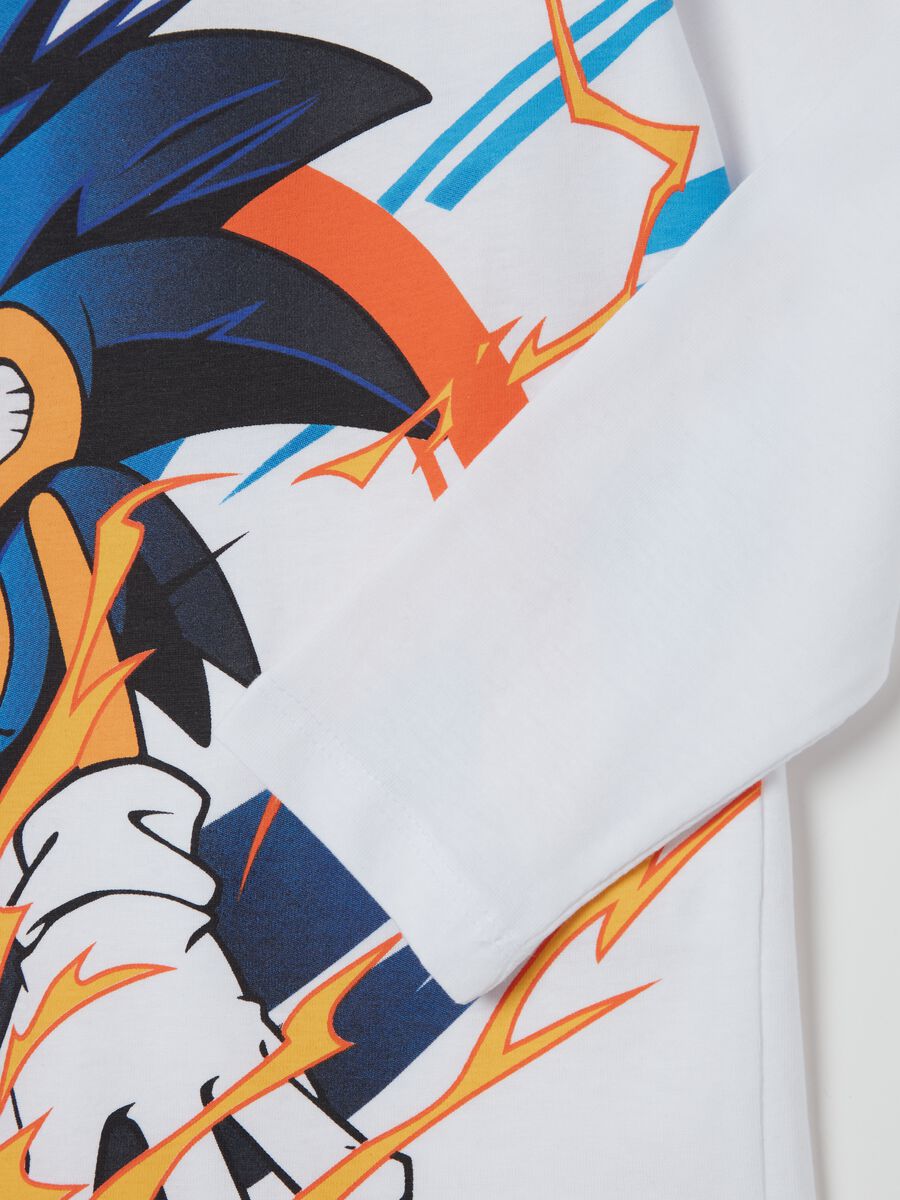 T-shirt with long sleeves and Sonic print_3