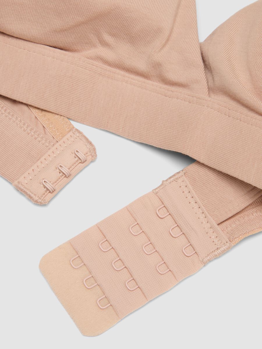 Reggiseno a triangolo beige in cotone organico e viscosa elasticizzata_1