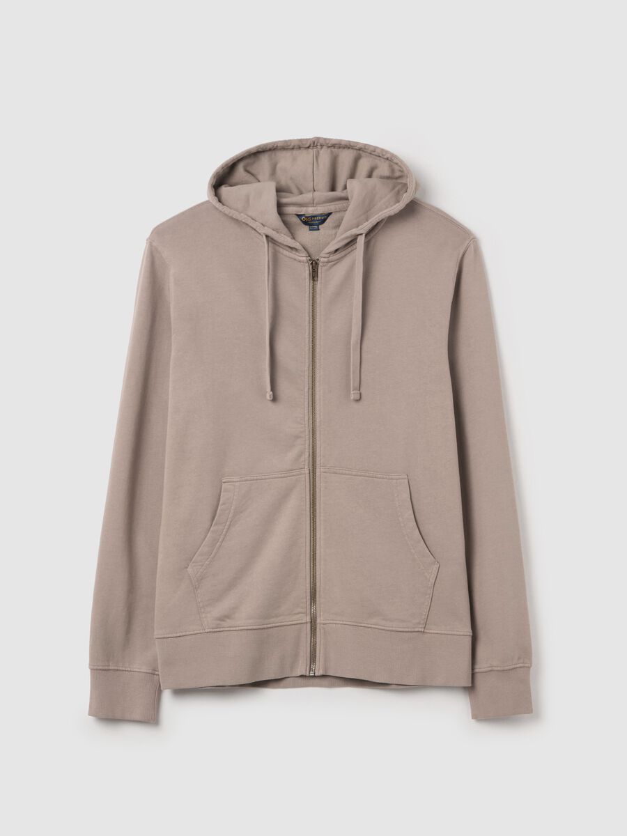 Full-zip sweatshirt in cotton with hood_4