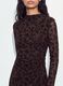 Brown Stretch-Fabric Dress with High Neck_2