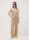 Beige wide-leg trousers with regular waist_0