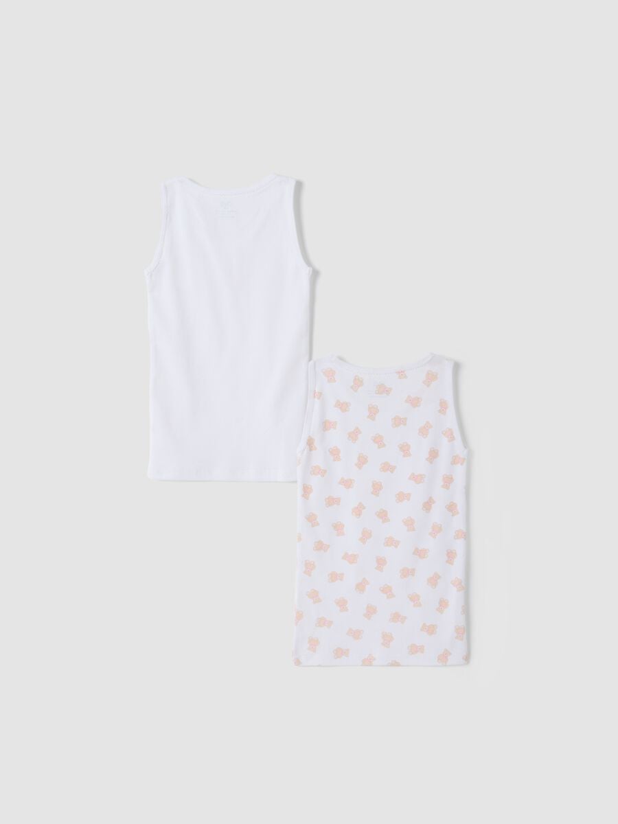 2-pack vests in white, light pink and light beige pure organic cotton, crew neck_1