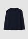Blue crew-neck T-shirt in pure organic cotton_1