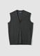 Grey viscose-blend waistcoat with deep V-neck regular fit_0