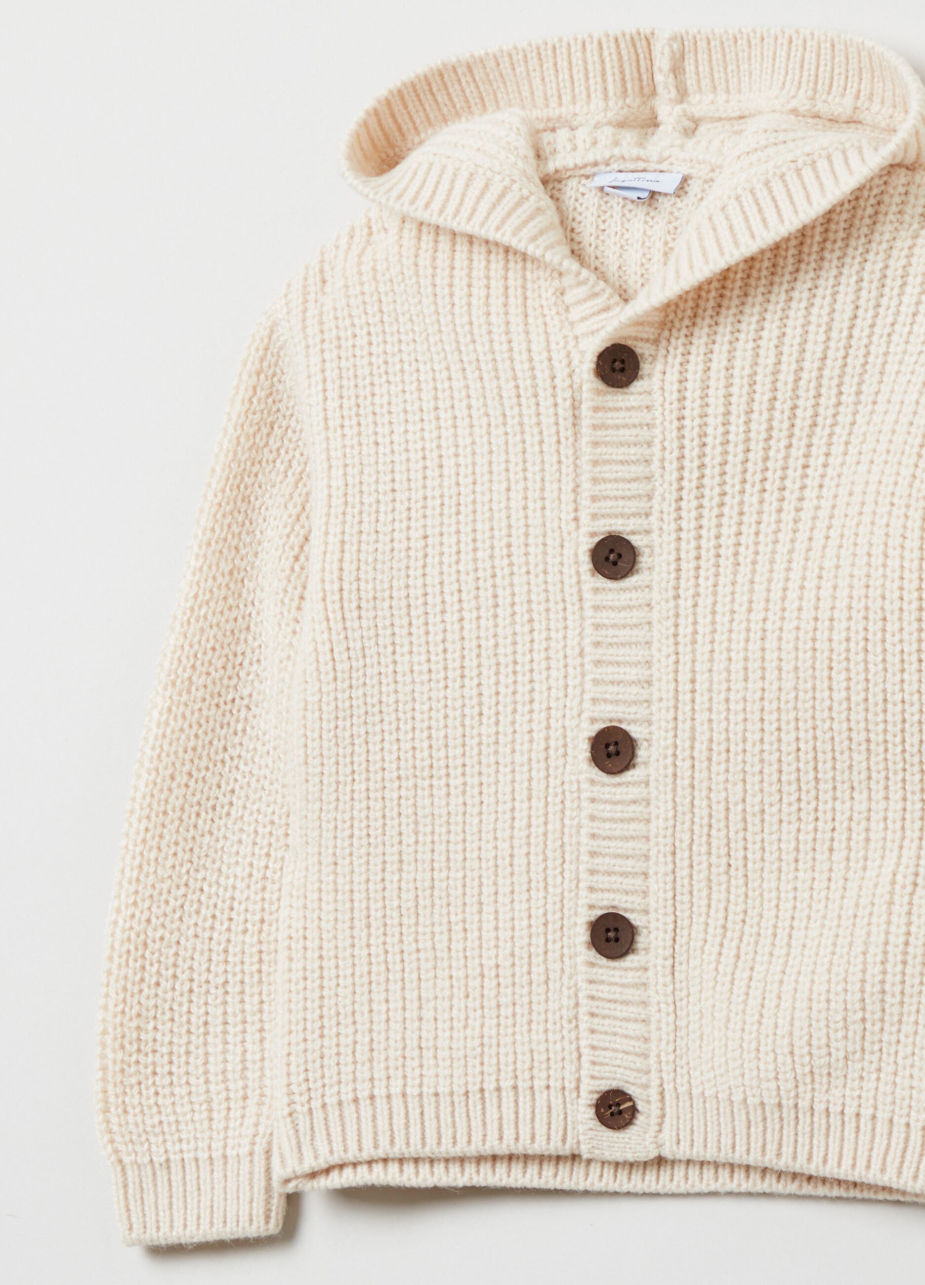 Cardigan in maglia con cappuccio_2