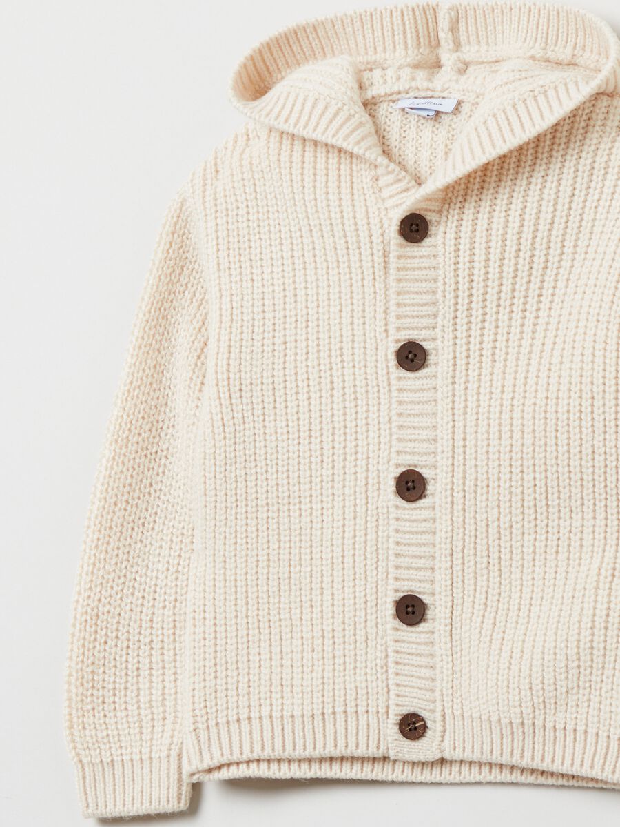 Cardigan in maglia con cappuccio_2