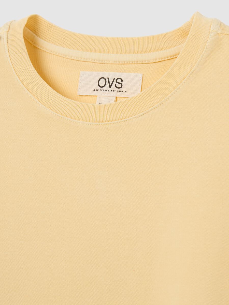 Women’s yellow regular-fit T-shirt in 100% cotton_5