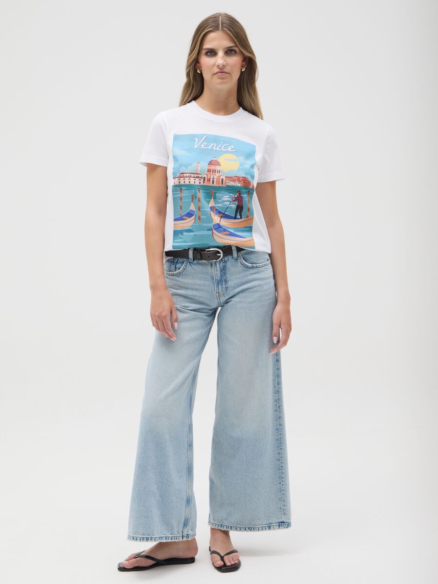 Women's pure cotton white T-shirt_1