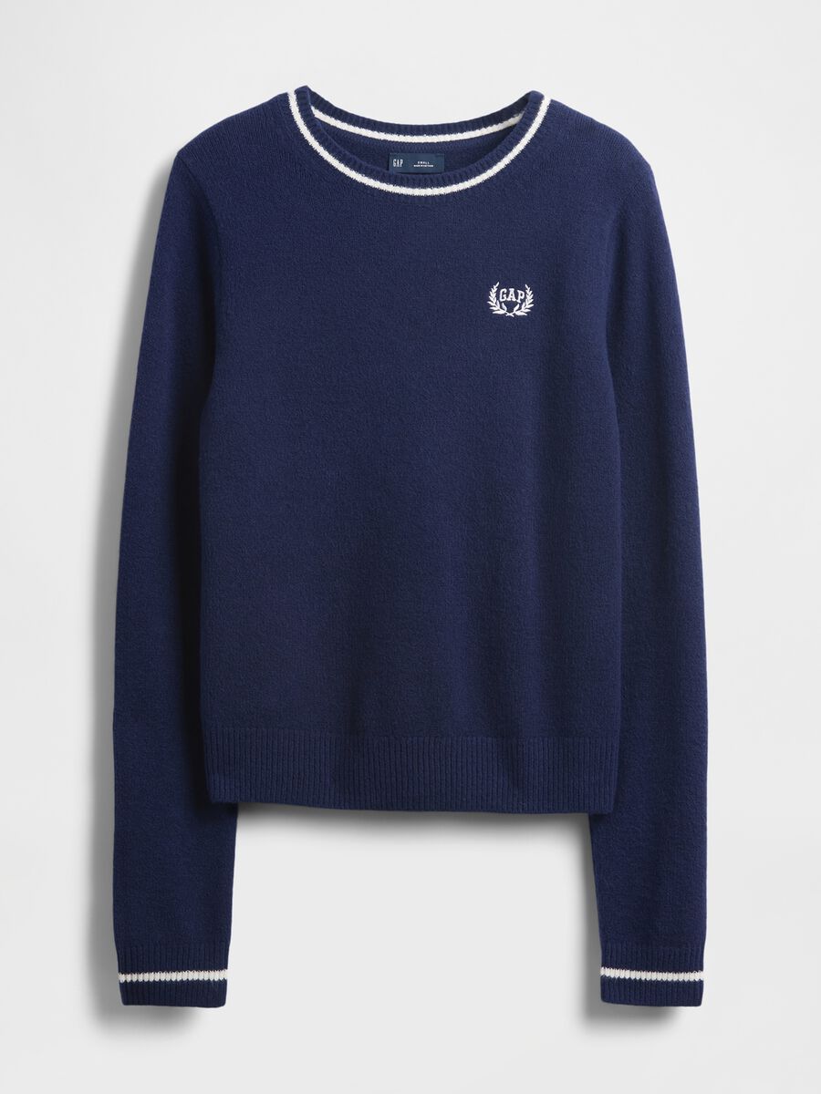 Blue Cotton Blend Jumper_3
