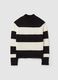 Striped knit top with mock neck_4