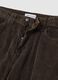 Brown corduroy relaxed fit pure cotton baggy trousers_1