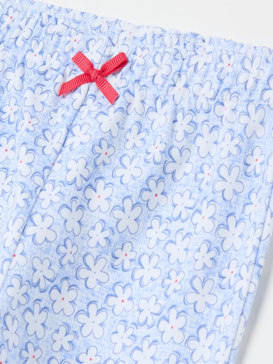 Leggings with bow and small flowers print_3