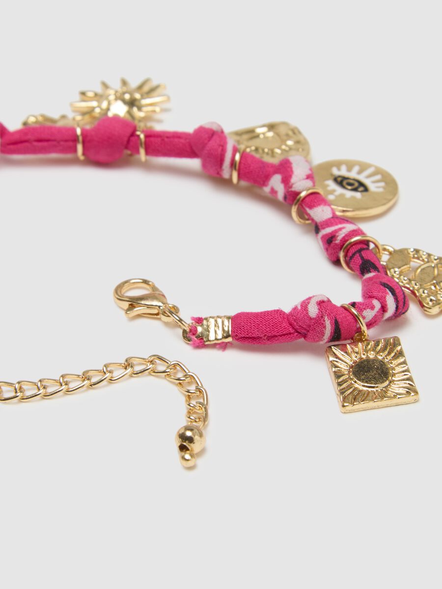 Multicolour zinc bracelet with charms_2