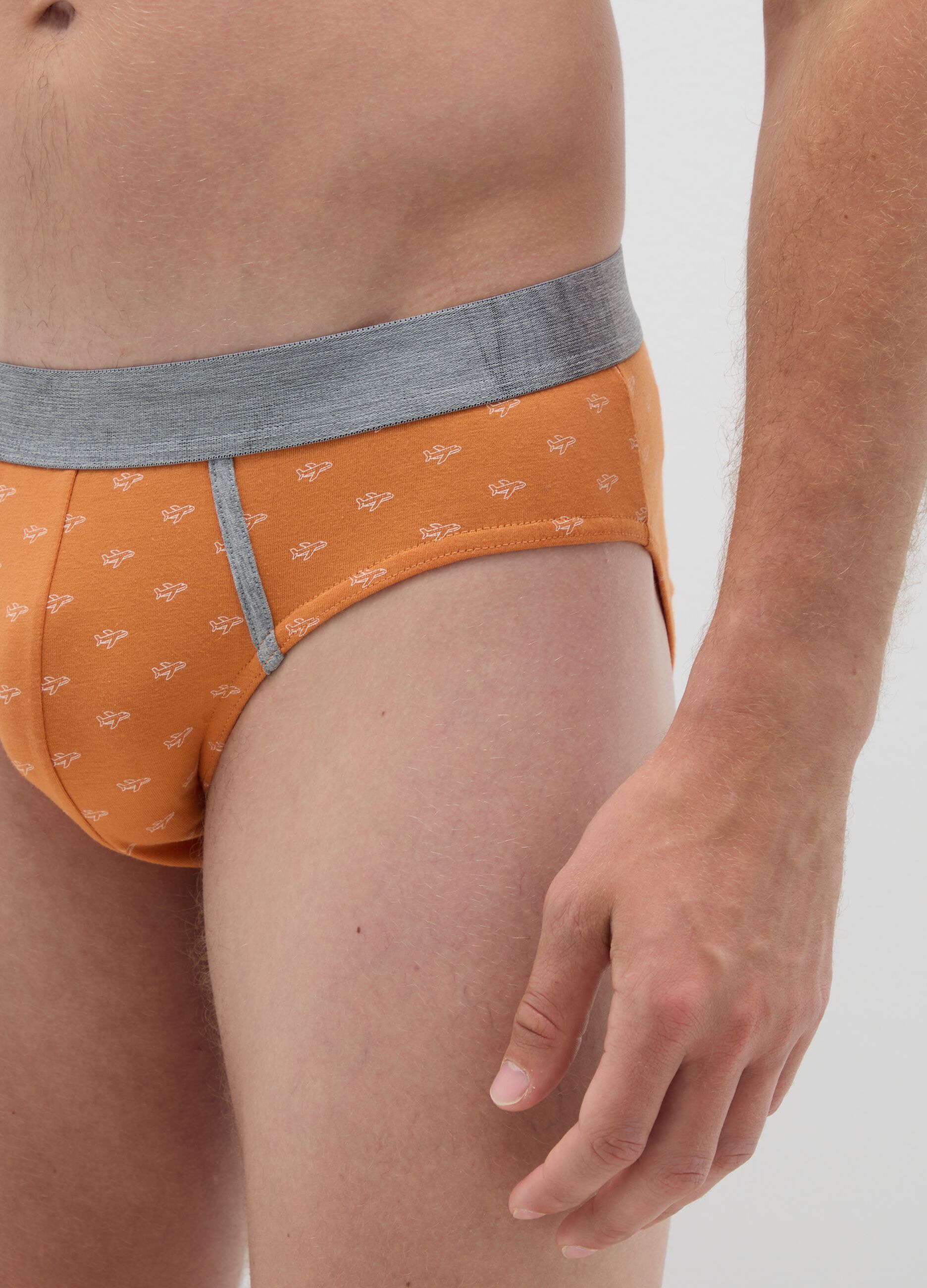 Regular fit multicolour cotton brief set