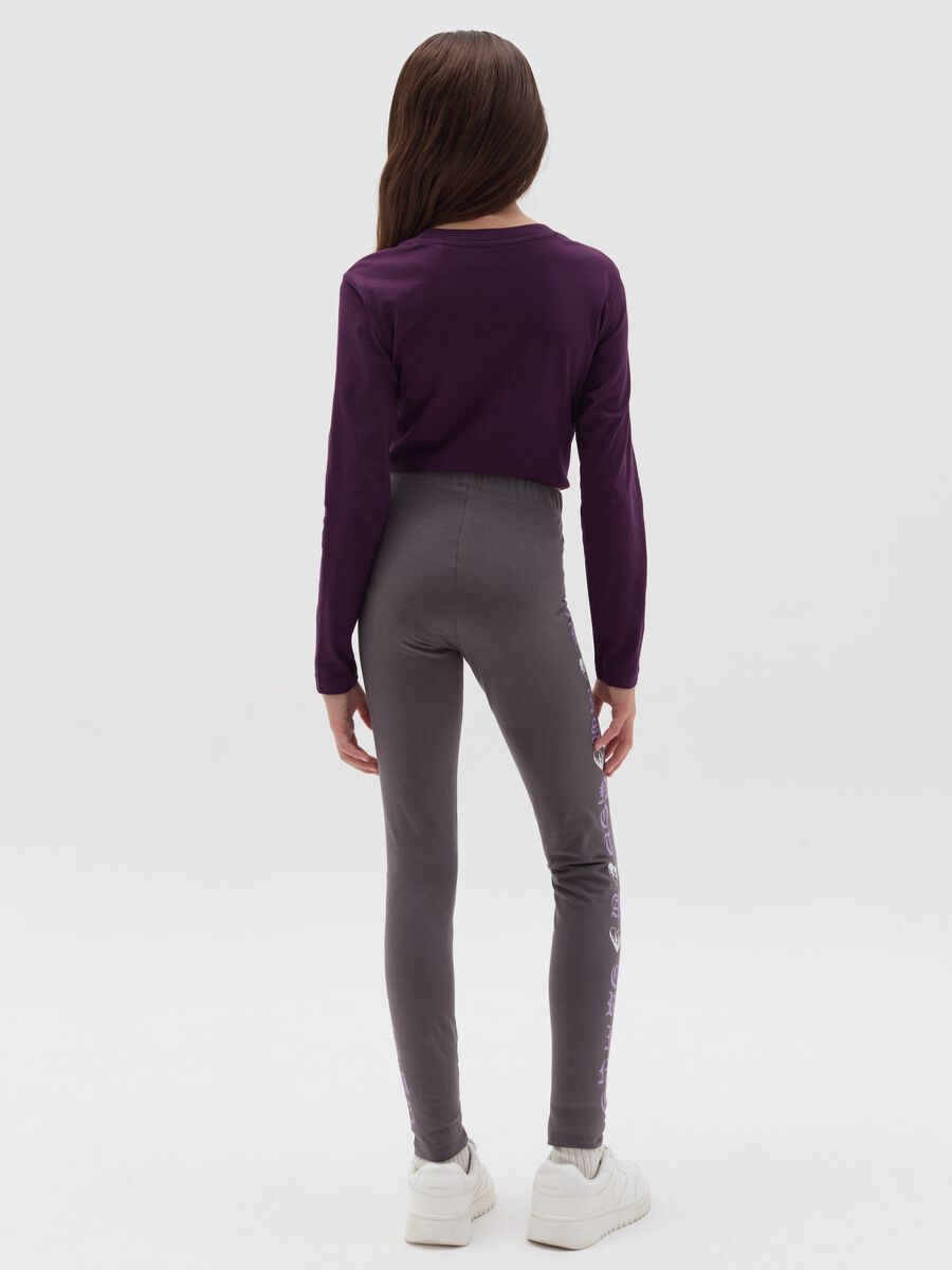 Printed stretch cotton leggings_3
