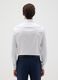 Men's pure cotton white slim fit shirt_1