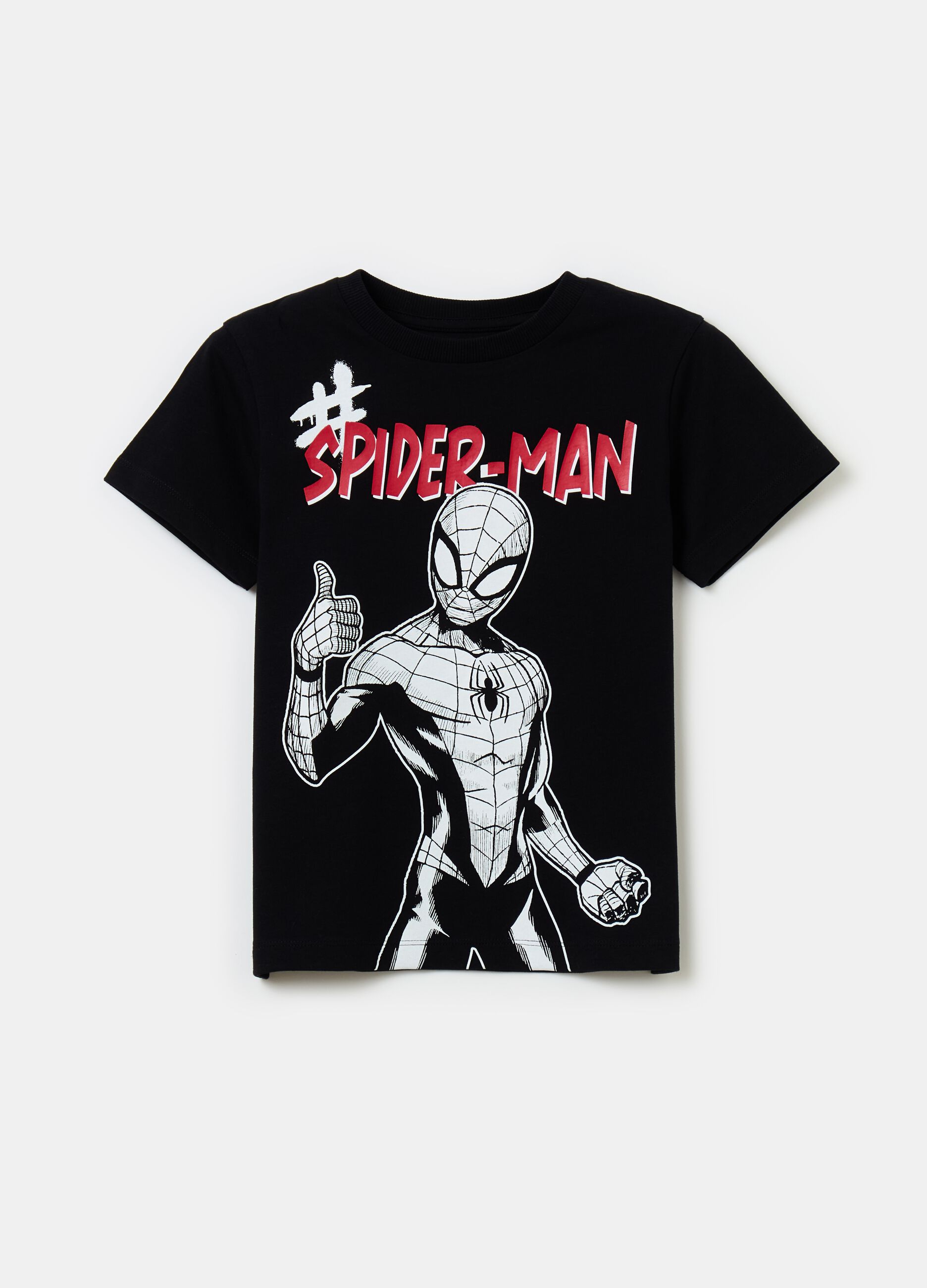 Cotton T-shirt with Spider-Man print