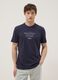 Blue pure cotton regular-fit short-sleeve T-shirt_0