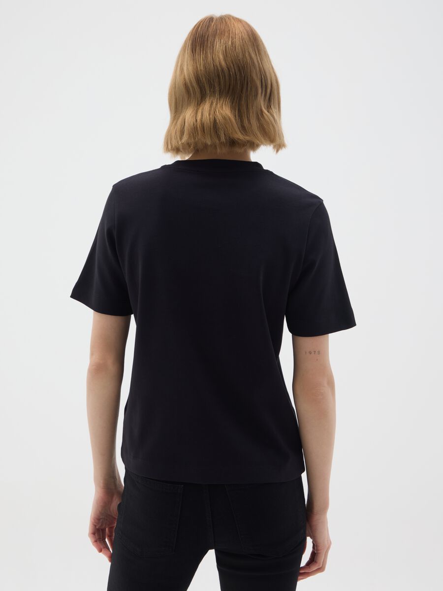 T-shirt in puro cotone nero regular fit_2