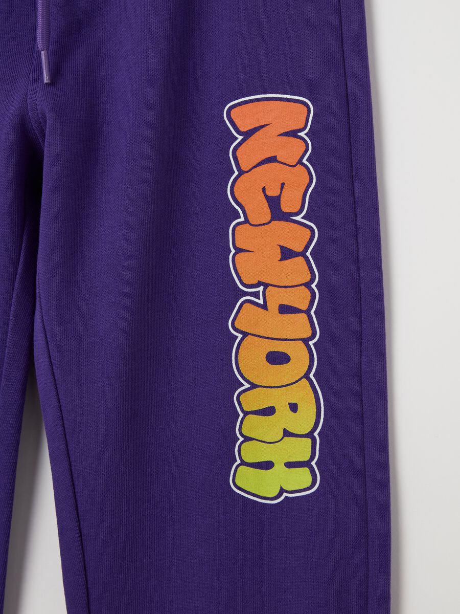 Joggers with drawstring and "New York" print_3