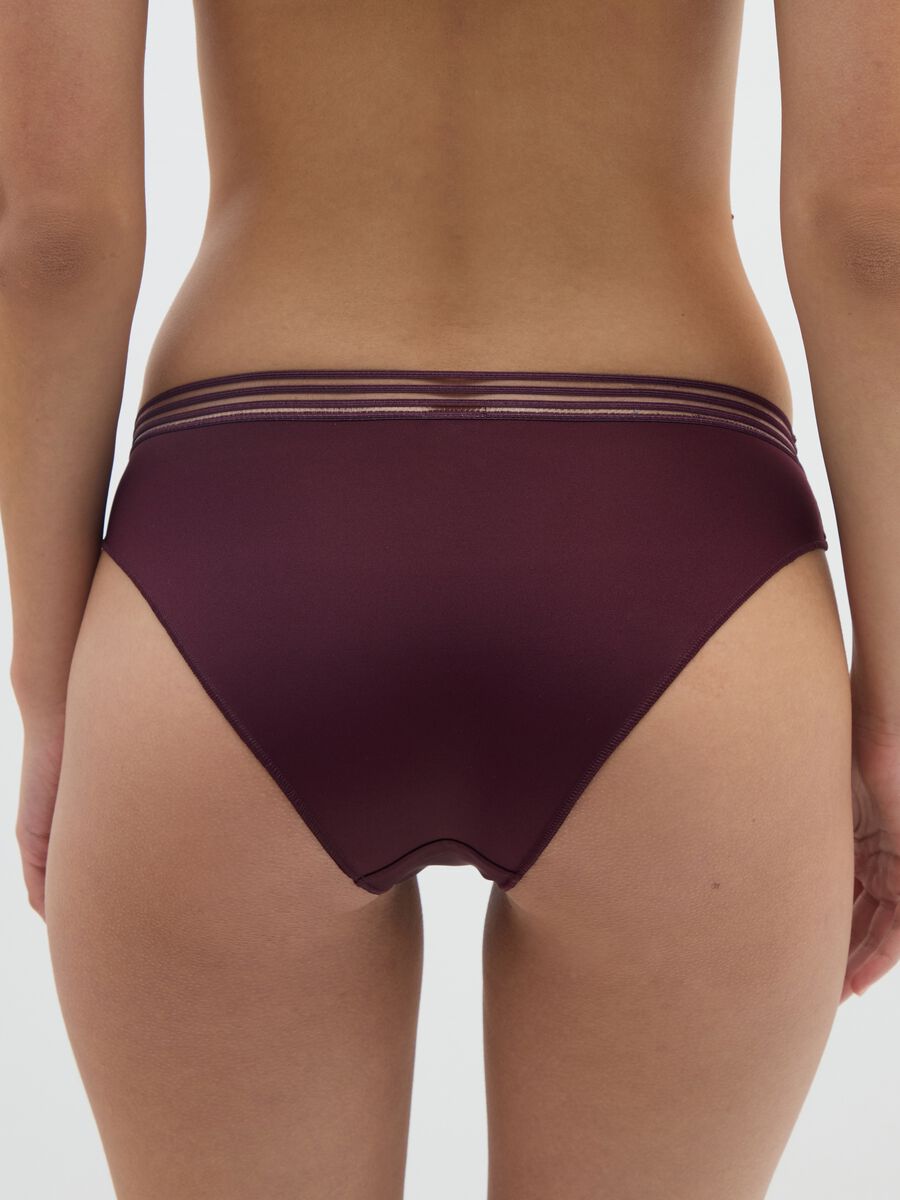Slip in tessuto elasticizzato rosso regular fit_2