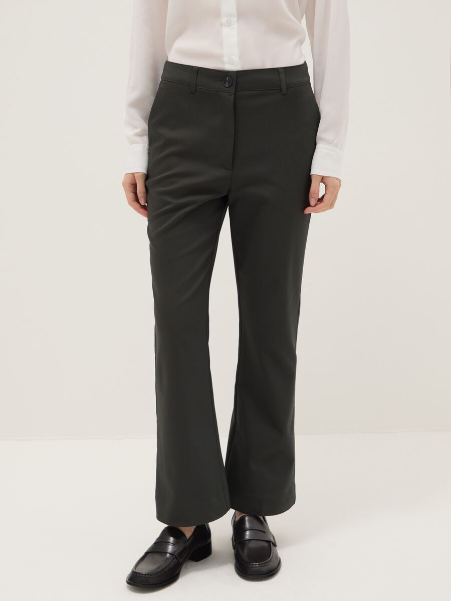 Stretch Grey Trousers Regular Fit_1