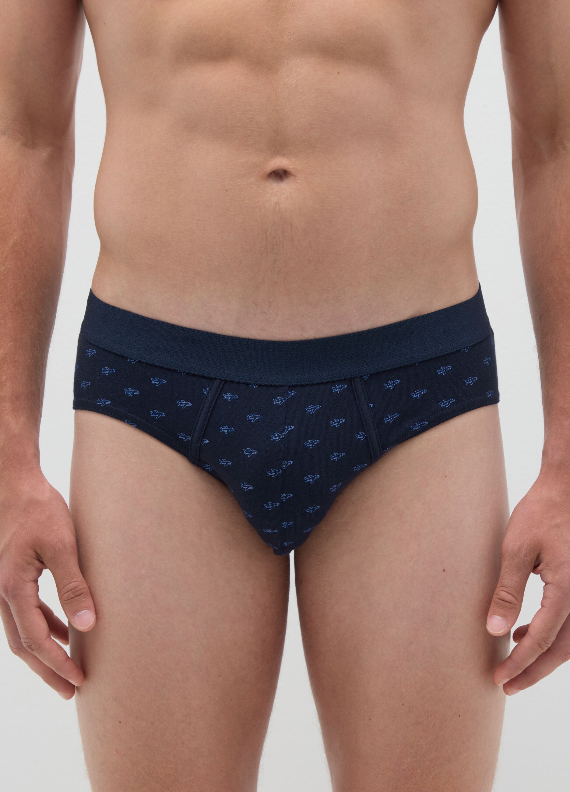 Set of Regular Fit Multicolour Cotton Briefs