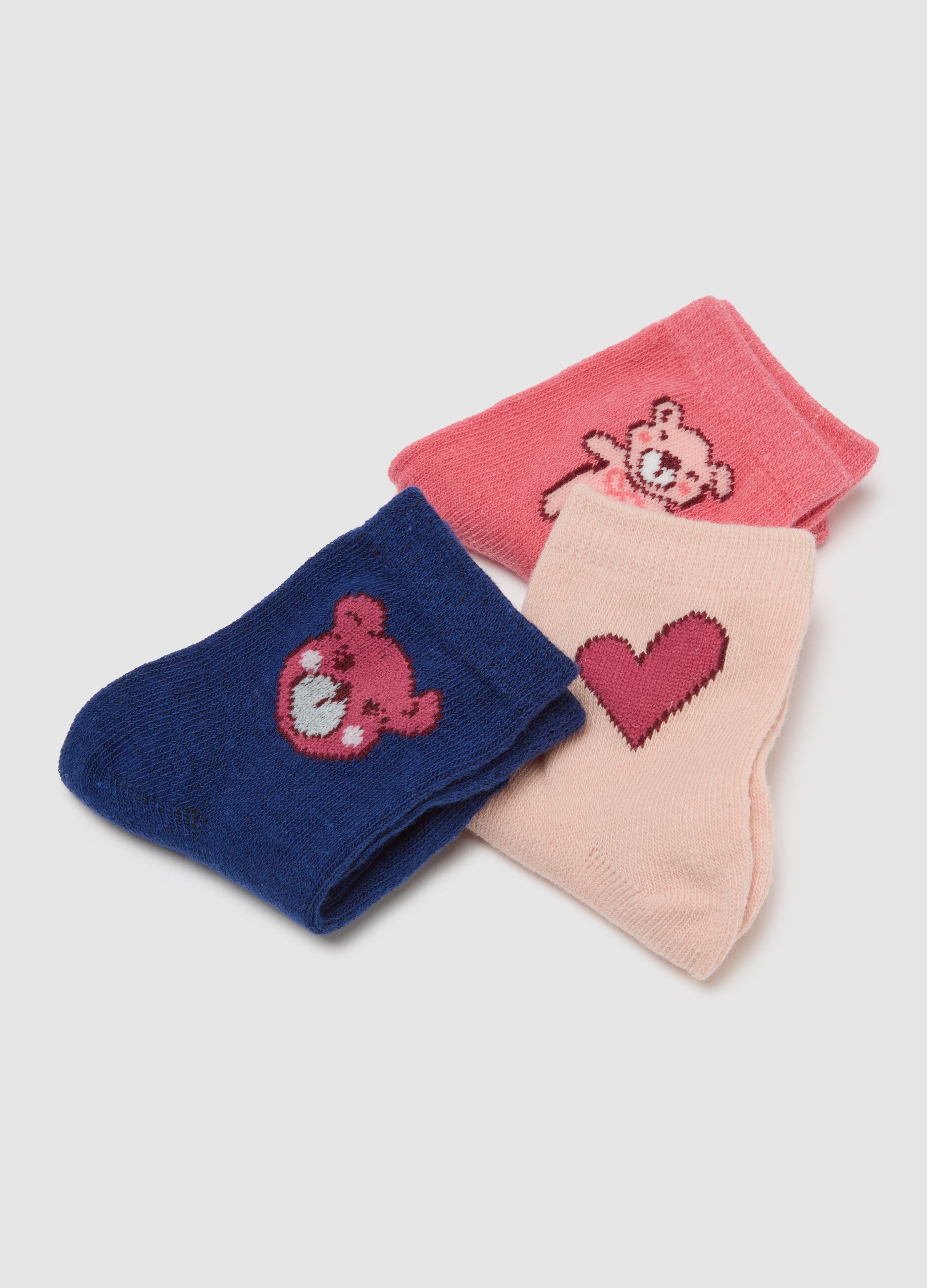 Baby girl socks multipack in multicoloured cotton blend
