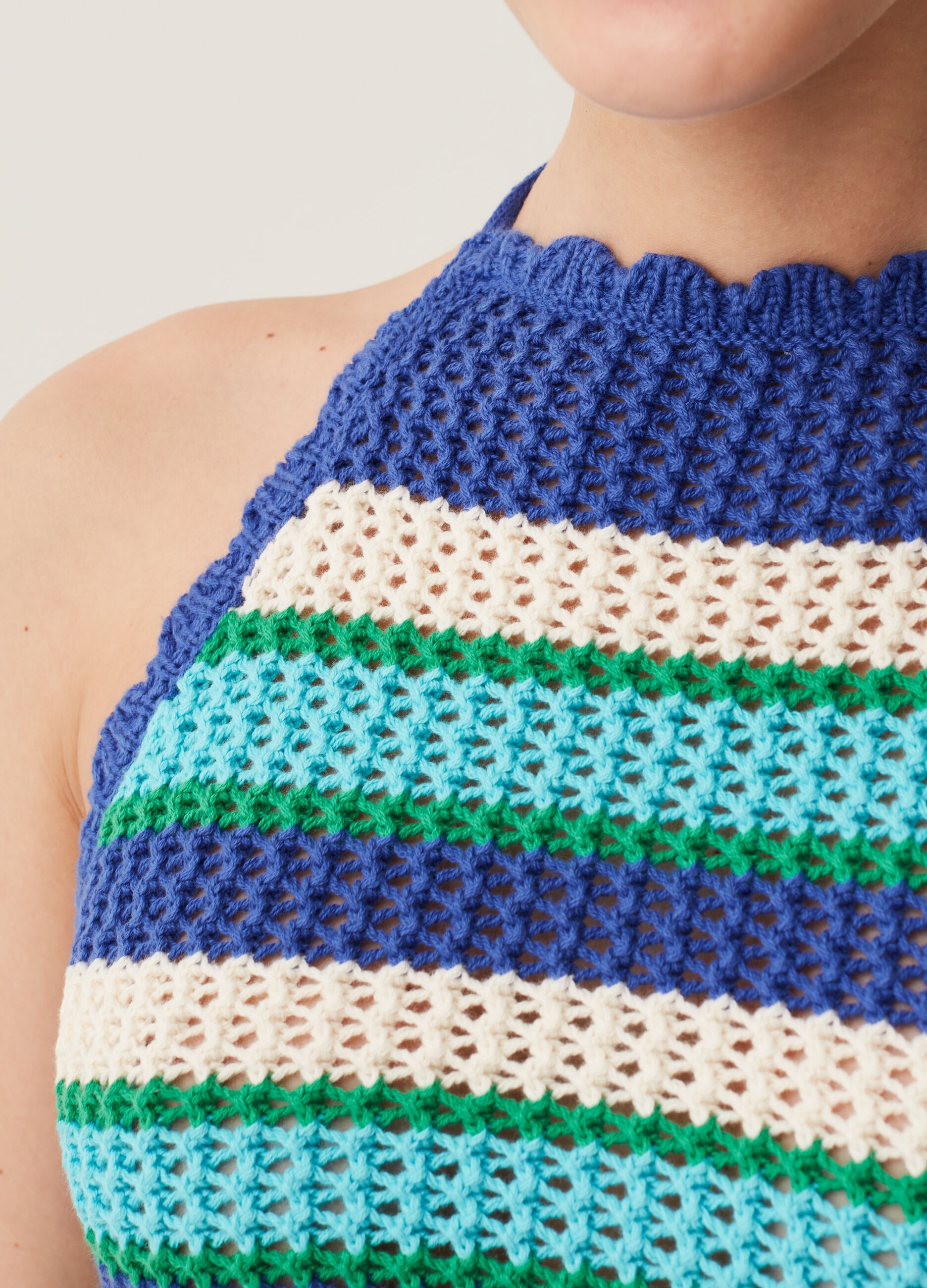 Crop top crochet a righe Baby Angel_3