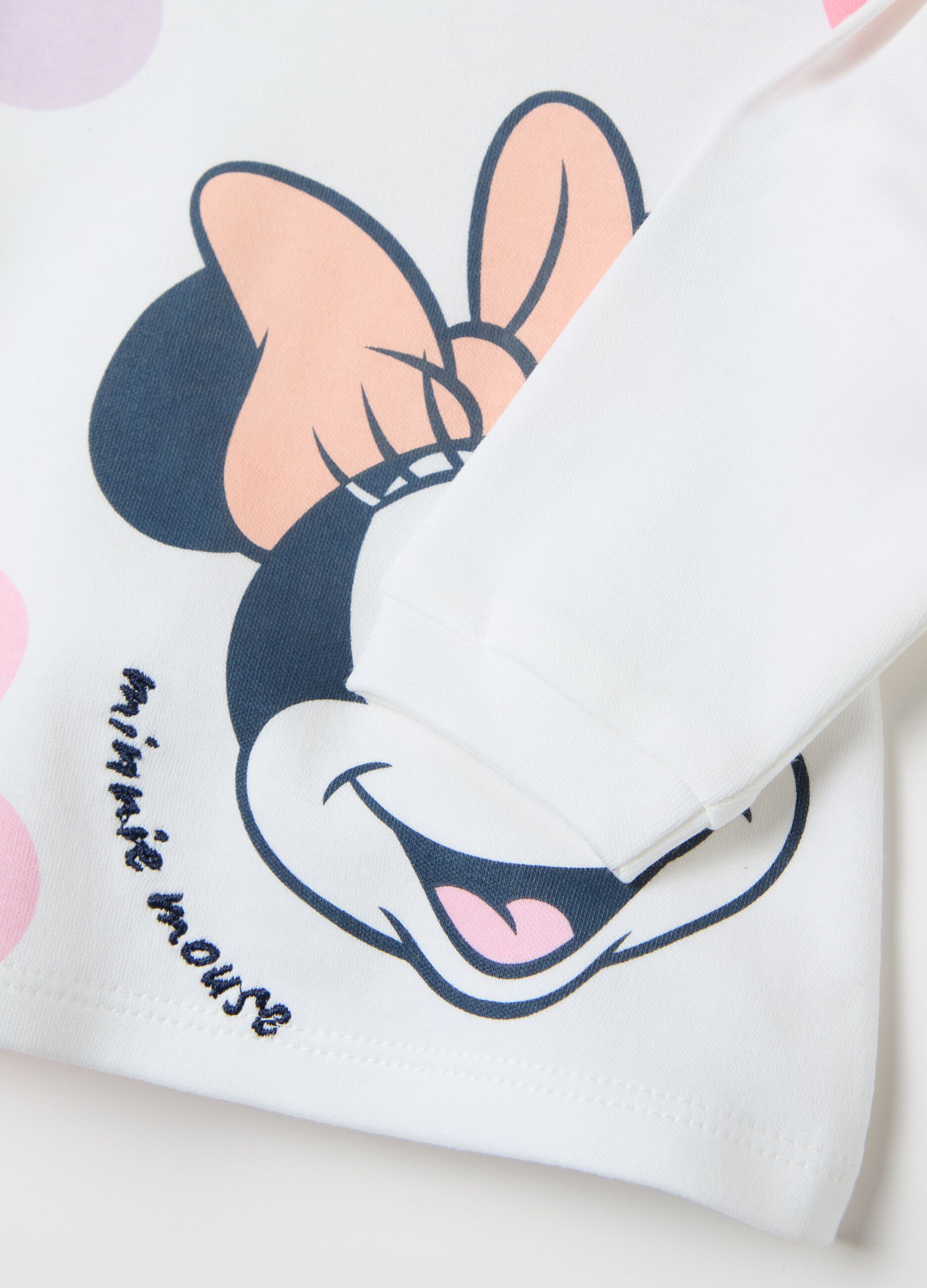 Long-sleeved T-shirt with Minnie Mouse and flower print