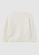 Girls' white pure cotton regular fit cardigan_1